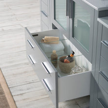 Load image into Gallery viewer, Blossom 001 60S2 15 C M Sydney 60 Inch Vanity with Ceramic Sink & Mirror - Metal Gray