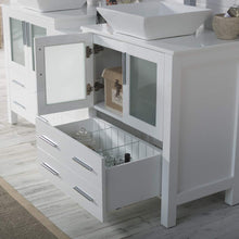 Load image into Gallery viewer, Blossom 001 72 01 V M Sydney 72 Inch Vanity with Ceramic Double Vessel Sinks & Mirrors - White