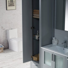 Load image into Gallery viewer, Blossom 001 102 15 C M Sydney 102 Inch Vanity with Ceramic Double Sinks & Mirrors - Metal Gray