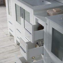Load image into Gallery viewer, Blossom 001 102 01 C M Sydney 102 Inch Vanity with Ceramic Double Sinks & Mirrors - White