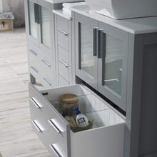 Load image into Gallery viewer, Blossom 001 72 15 V Sydney 72 Inch Vanity with Ceramic Double Vessel Sinks - Metal Gray