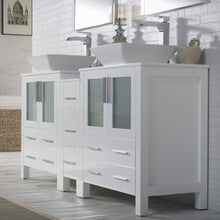 Load image into Gallery viewer, Blossom 001 72 01 V M Sydney 72 Inch Vanity with Ceramic Double Vessel Sinks & Mirrors - White
