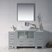 Load image into Gallery viewer, Blossom 001 60S2 15 V M Sydney 60 Inch Vanity with Ceramic Vessel Sink & Mirror - Metal Gray