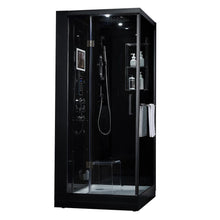 Load image into Gallery viewer, Maya Bath 203 Arezzo-Black-Left Steam Shower