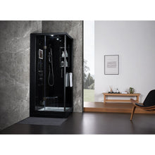 Load image into Gallery viewer, Maya Bath 203 Arezzo-Black-Left Steam Shower