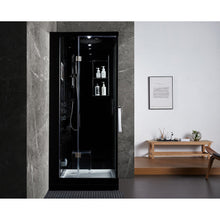 Load image into Gallery viewer, Maya Bath 203 Arezzo-Black-Left Steam Shower