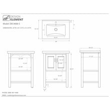 Load image into Gallery viewer, Design Element DEC4006-S Austin 24" Single Sink Vanity in Walnut