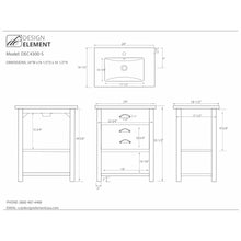 Load image into Gallery viewer, Design Element DEC4300-S Asbury 24" Single Sink Vanity in Natural