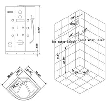 Load image into Gallery viewer, PLATINUM DZ934F3 STEAM SHOWER 35" X 35" X 87"