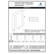 Load image into Gallery viewer, Fresca FMC012430-L Tiempo 24" Wide x 30" Tall Bathroom Medicine Cabinet w/ LED Lighting & Defogger