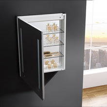 Load image into Gallery viewer, Fresca FMC012430-L Tiempo 24" Wide x 30" Tall Bathroom Medicine Cabinet w/ LED Lighting & Defogger