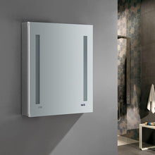 Load image into Gallery viewer, Fresca FMC012430-R Tiempo 24" Wide x 30" Tall Bathroom Medicine Cabinet w/ LED Lighting & Defogger