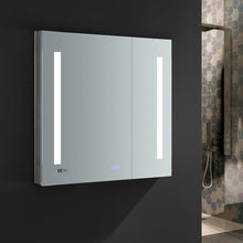 Load image into Gallery viewer, Fresca FMC013030 Tiempo 30" Wide x 30" Tall Bathroom Medicine Cabinet w/ LED Lighting & Defogger