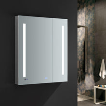 Load image into Gallery viewer, Fresca FMC013036 Tiempo 30" Wide x 36" Tall Bathroom Medicine Cabinet w/ LED Lighting & Defogger
