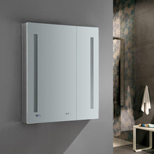 Load image into Gallery viewer, Fresca FMC013036 Tiempo 30" Wide x 36" Tall Bathroom Medicine Cabinet w/ LED Lighting & Defogger