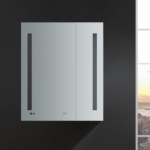 Load image into Gallery viewer, Fresca FMC013036 Tiempo 30" Wide x 36" Tall Bathroom Medicine Cabinet w/ LED Lighting & Defogger
