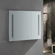 Load image into Gallery viewer, Fresca FMC013630 Tiempo 36" Wide x 30" Tall Bathroom Medicine Cabinet w/ LED Lighting & Defogger