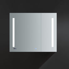 Load image into Gallery viewer, Fresca FMC013630 Tiempo 36" Wide x 30" Tall Bathroom Medicine Cabinet w/ LED Lighting & Defogger