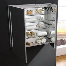 Load image into Gallery viewer, Fresca FMC013636 Tiempo 36" Wide x 36" Tall Bathroom Medicine Cabinet w/ LED Lighting & Defogger