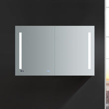 Load image into Gallery viewer, Fresca FMC014830 Tiempo 48" Wide x 30" Tall Bathroom Medicine Cabinet w/ LED Lighting & Defogger