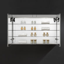 Load image into Gallery viewer, Fresca FMC014830 Tiempo 48" Wide x 30" Tall Bathroom Medicine Cabinet w/ LED Lighting & Defogger