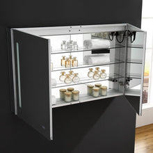 Load image into Gallery viewer, Fresca FMC014830 Tiempo 48" Wide x 30" Tall Bathroom Medicine Cabinet w/ LED Lighting & Defogger