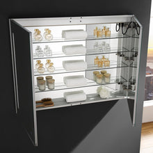 Load image into Gallery viewer, Fresca FMC014836 Tiempo 48" Wide x 36" Tall Bathroom Medicine Cabinet w/ LED Lighting & Defogger