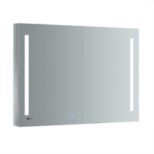 Load image into Gallery viewer, Fresca FMC014836 Tiempo 48" Wide x 36" Tall Bathroom Medicine Cabinet w/ LED Lighting & Defogger