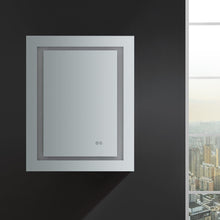 Load image into Gallery viewer, Fresca FMC022430-L Spazio 24" Wide x 30" Tall Bathroom Medicine Cabinet w/ LED Lighting & Defogger