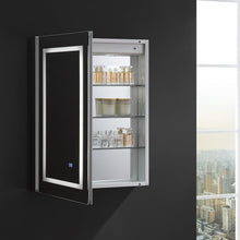 Load image into Gallery viewer, Fresca FMC022430-L Spazio 24" Wide x 30" Tall Bathroom Medicine Cabinet w/ LED Lighting & Defogger