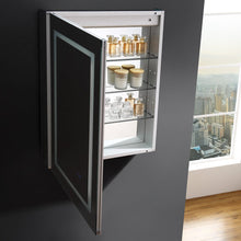 Load image into Gallery viewer, Fresca FMC022430-L Spazio 24" Wide x 30" Tall Bathroom Medicine Cabinet w/ LED Lighting & Defogger