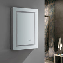 Load image into Gallery viewer, Fresca FMC022436-L Spazio 24" Wide x 36" Tall Bathroom Medicine Cabinet w/ LED Lighting & Defogger