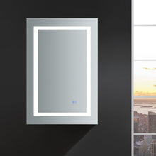 Load image into Gallery viewer, Fresca FMC022436-L Spazio 24" Wide x 36" Tall Bathroom Medicine Cabinet w/ LED Lighting & Defogger