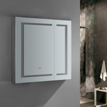 Load image into Gallery viewer, Fresca FMC023030 Spazio 30" Wide x 30" Tall Bathroom Medicine Cabinet w/ LED Lighting & Defogger