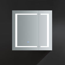 Load image into Gallery viewer, Fresca FMC023030 Spazio 30" Wide x 30" Tall Bathroom Medicine Cabinet w/ LED Lighting & Defogger