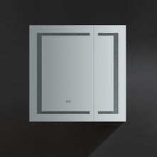 Load image into Gallery viewer, Fresca FMC023030 Spazio 30" Wide x 30" Tall Bathroom Medicine Cabinet w/ LED Lighting & Defogger
