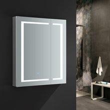 Load image into Gallery viewer, Fresca FMC023036 Spazio 30" Wide x 36" Tall Bathroom Medicine Cabinet w/ LED Lighting & Defogger
