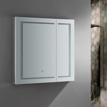 Load image into Gallery viewer, Fresca FMC023636 Spazio 36" Wide x 36" Tall Bathroom Medicine Cabinet w/ LED Lighting & Defogger