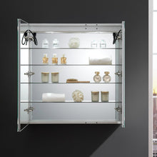 Load image into Gallery viewer, Fresca FMC023636 Spazio 36" Wide x 36" Tall Bathroom Medicine Cabinet w/ LED Lighting & Defogger