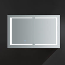 Load image into Gallery viewer, Fresca FMC024830 Spazio 48" Wide x 30" Tall Bathroom Medicine Cabinet w/ LED Lighting & Defogger