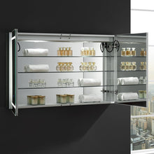 Load image into Gallery viewer, Fresca FMC024830 Spazio 48" Wide x 30" Tall Bathroom Medicine Cabinet w/ LED Lighting & Defogger