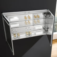 Load image into Gallery viewer, Fresca FMC024830 Spazio 48" Wide x 30" Tall Bathroom Medicine Cabinet w/ LED Lighting & Defogger