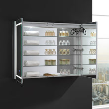 Load image into Gallery viewer, Fresca FMC024836 Spazio 48" Wide x 36" Tall Bathroom Medicine Cabinet w/ LED Lighting & Defogger