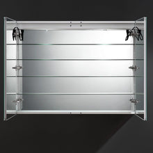 Load image into Gallery viewer, Fresca FMC024836 Spazio 48" Wide x 36" Tall Bathroom Medicine Cabinet w/ LED Lighting & Defogger