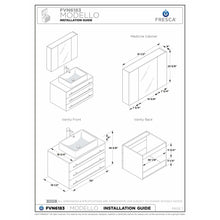 Load image into Gallery viewer, Fresca FMC6183RBL 32" Royal Blue Medicine Cabinet w/ 3 Doors