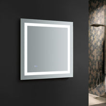 Load image into Gallery viewer, Fresca FMR023030 Santo 30" Wide x 30" Tall Bathroom Mirror w/ LED Lighting and Defogger