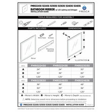 Load image into Gallery viewer, Fresca FMR023030 Santo 30" Wide x 30" Tall Bathroom Mirror w/ LED Lighting and Defogger