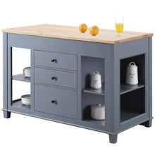 Load image into Gallery viewer, Design Element KD-01-GY Medley 54 In. Kitchen Island With Slide Out Table in Gray