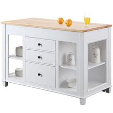 Load image into Gallery viewer, Design Element KD-01-W Medley 54 In. Kitchen Island With Slide Out Table in White
