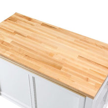 Load image into Gallery viewer, Design Element KD-01-W Medley 54 In. Kitchen Island With Slide Out Table in White